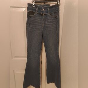 NWT High Rise Belted Flare Jeans Size 7/28